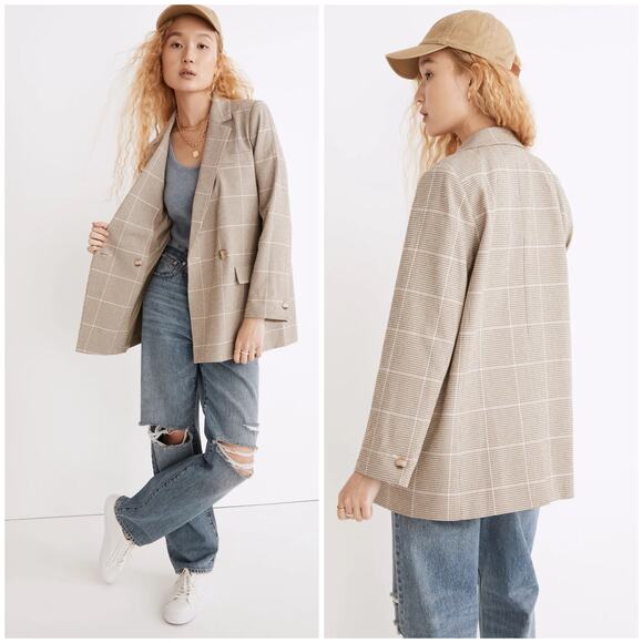 NEW Madewell Dorset Blazer Windowpane - Picture 1 of 11